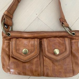 Marc Jacobs Light Brown Leather Logo Shoulder Bag